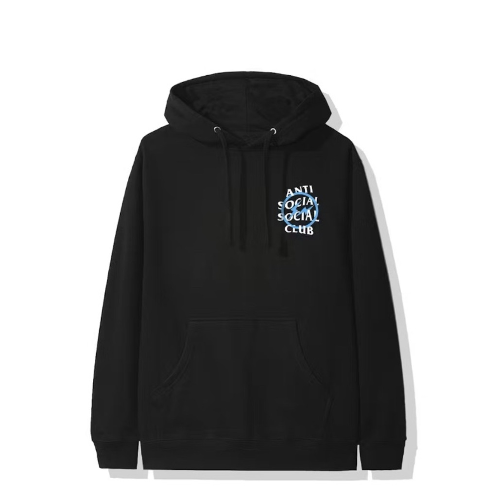 Anti Social Social Club x Fragment Blue Bolt Hoodie (FW19) Black Size XL NEW